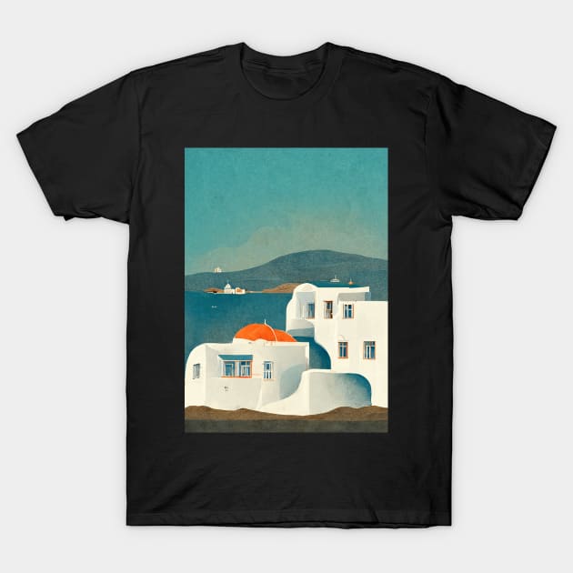 Mykonos Baby T-Shirt by deificusArt